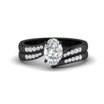 Load image into Gallery viewer, oval-shaped-swirl-channel-diamond-bridal-black-set-in-black-gold-FDENS4028OV-NL-BG.jpg
