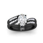 Load image into Gallery viewer, oval-shaped-swirl-channel-diamond-bridal-black-set-in-black-gold-FDENS4028OV-NL-BG.jpg

