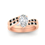 Load image into Gallery viewer, oval-shaped-swirl-channel-diamond-bridal-set-with-black-diamond-in-rose-gold-FDENS4028OVGBLACK-NL-RG.jpg
