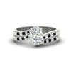 Load image into Gallery viewer, oval-shaped-swirl-channel-diamond-bridal-set-with-black-diamond-in-white-gold-FDENS4028OVGBLACK-NL-WG.jpg