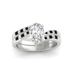 Load image into Gallery viewer, oval-shaped-swirl-channel-diamond-bridal-set-with-black-diamond-in-white-gold-FDENS4028OVGBLACK-NL-WG.jpg