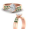 Load image into Gallery viewer, oval-shaped-swirl-channel-diamond-bridal-set-with-emerald-in-rose-gold-FDENS4028OVGEMGR-NL-RG.jpg