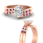 Load image into Gallery viewer, oval-shaped-swirl-channel-diamond-bridal-set-with-pink-sapphire-in-rose-gold-FDENS4028OVGSADRPI-NL-RG.jpg
