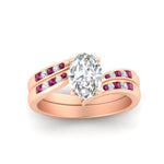 Load image into Gallery viewer, oval-shaped-swirl-channel-diamond-bridal-set-with-pink-sapphire-in-rose-gold-FDENS4028OVGSADRPI-NL-RG.jpg
