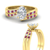 Load image into Gallery viewer, oval-shaped-swirl-channel-diamond-bridal-set-with-pink-sapphire-in-yellow-gold-FDENS4028OVGSADRPI-NL-YG.jpg