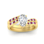 Load image into Gallery viewer, oval-shaped-swirl-channel-diamond-bridal-set-with-pink-sapphire-in-yellow-gold-FDENS4028OVGSADRPI-NL-YG.jpg
