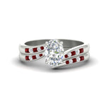 Load image into Gallery viewer, oval-shaped-swirl-channel-diamond-bridal-set-with-ruby-in-white-gold-FDENS4028OVGRUDR-NL-WG.jpg
