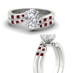 Load image into Gallery viewer, oval-shaped-swirl-channel-diamond-bridal-set-with-ruby-in-white-gold-FDENS4028OVGRUDR-NL-WG.jpg
