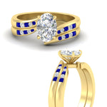 Load image into Gallery viewer, oval-shaped-swirl-channel-diamond-bridal-set-with-sapphire-in-yellow-gold-FDENS4028OVGSABL-NL-YG.jpg
