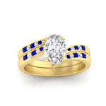 Load image into Gallery viewer, oval-shaped-swirl-channel-diamond-bridal-set-with-sapphire-in-yellow-gold-FDENS4028OVGSABL-NL-YG.jpg
