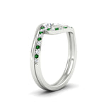 Load image into Gallery viewer, oval-shaped-swirl-emerald-wedding-band-set-in-white-gold-fdens7806ovvtgemgrangle2-nl-wg.jpg?v=1759991270
