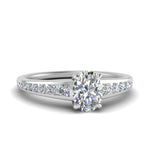 Load image into Gallery viewer, oval-shaped-swirl-engraved-channel-accent-diamond-engagement-ring-in-FD122866OVR-NL-WG