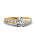 Load image into Gallery viewer, oval-shaped-swirl-engraved-channel-accent-diamond-engagement-ring-in-FD122866OVR-NL-YG