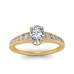 Load image into Gallery viewer, oval-shaped-swirl-engraved-channel-accent-diamond-engagement-ring-in-FD122866OVR-NL-YG