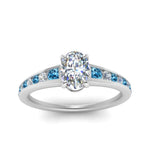 Load image into Gallery viewer, oval-shaped-swirl-engraved-channel-accent-diamond-engagement-ring-with-blue-topaz-in-FD122866OVRGICBLTO-NL-WG