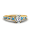 Load image into Gallery viewer, oval-shaped-swirl-engraved-channel-accent-diamond-engagement-ring-with-blue-topaz-in-FD122866OVRGICBLTO-NL-YG