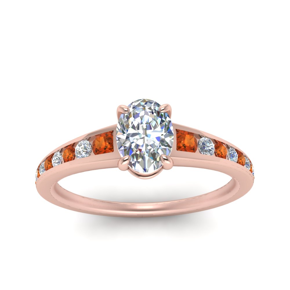 oval-shaped-swirl-engraved-channel-accent-diamond-engagement-ring-with-orange-sapphire-in-FD122866OVRGSAOR-NL-RG