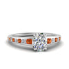 Load image into Gallery viewer, oval-shaped-swirl-engraved-channel-accent-diamond-engagement-ring-with-orange-sapphire-in-FD122866OVRGSAOR-NL-WG