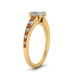 Load image into Gallery viewer, oval-shaped-swirl-engraved-channel-accent-diamond-engagement-ring-with-orange-sapphire-in-FD122866OVRGSAOR-NL-YG