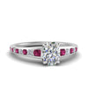 Load image into Gallery viewer, oval-shaped-swirl-engraved-channel-accent-diamond-engagement-ring-with-pink-sapphire-in-FD122866OVRGSADRPI-NL-WG