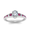 Load image into Gallery viewer, oval-shaped-swirl-engraved-channel-accent-diamond-engagement-ring-with-pink-sapphire-in-FD122866OVRGSADRPI-NL-WG