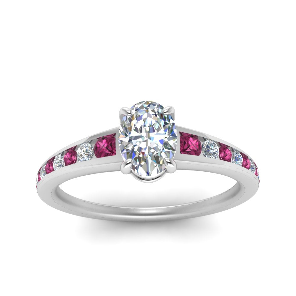 oval-shaped-swirl-engraved-channel-accent-diamond-engagement-ring-with-pink-sapphire-in-FD122866OVRGSADRPI-NL-WG