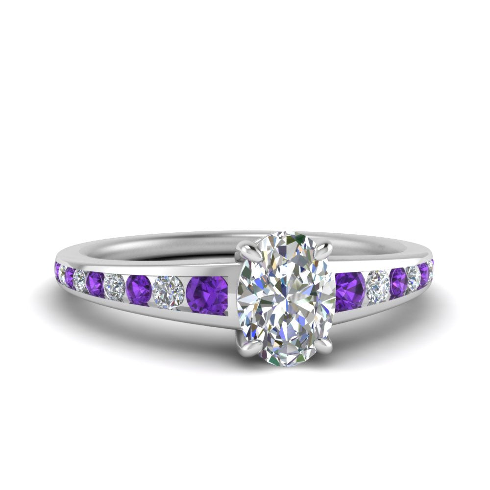 oval-shaped-swirl-engraved-channel-accent-diamond-engagement-ring-with-purple-topaz-in-FD122866OVRGVITO-NL-WG