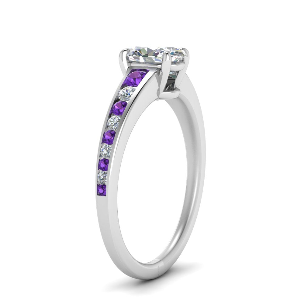 oval-shaped-swirl-engraved-channel-accent-diamond-engagement-ring-with-purple-topaz-in-FD122866OVRGVITO-NL-WG