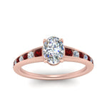 Load image into Gallery viewer, oval-shaped-swirl-engraved-channel-accent-diamond-engagement-ring-with-ruby-in-FD122866OVRGRUDR-NL-RG