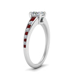 Load image into Gallery viewer, oval-shaped-swirl-engraved-channel-accent-diamond-engagement-ring-with-ruby-in-FD122866OVRGRUDR-NL-WG