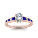 Load image into Gallery viewer, oval-shaped-swirl-engraved-channel-accent-diamond-engagement-ring-with-sapphire-in-FD122866OVRGSABL-NL-RG