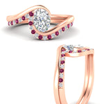 Load image into Gallery viewer, oval-shaped-swirl-pink-sapphire-wedding-band-set-in-rose-gold-fdens7806ovvtgsadrpiangle3-nl-rg.jpg?v=1759991270
