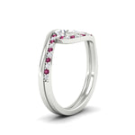 Load image into Gallery viewer, oval-shaped-swirl-pink-sapphire-wedding-band-set-in-white-gold-fdens7806ovvtgsadrpiangle2-nl-wg.jpg?v=1759991270

