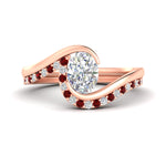 Load image into Gallery viewer, oval-shaped-swirl-ruby-wedding-band-set-in-rose-gold-fdens7806ovvtgrudr-nl-rg.jpg?v=1759991270
