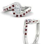 Load image into Gallery viewer, oval-shaped-swirl-ruby-wedding-band-set-in-white-gold-fdens7806ovvtgrudrangle3-nl-wg.jpg?v=1759991270
