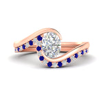Load image into Gallery viewer, oval-shaped-swirl-sapphire-wedding-band-set-in-rose-gold-fdens7806ovvtgsabl-nl-rg.jpg?v=1759991270
