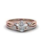 Load image into Gallery viewer, oval-shaped-twisted-diamond-bridal-set-in-14K-rose-gold-FD8300OV-NL-RG.jpg
