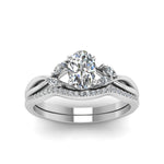 Load image into Gallery viewer, oval-shaped-twisted-diamond-bridal-set-in-14K-white-gold-FD8300OV-NL-WG.jpg
