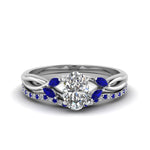 Load image into Gallery viewer, oval-shaped-twisted-diamond-bridal-set-with-blue-sapphire-in-14K-white-gold-FD8300OVGSABL-NL-WG.jpg
