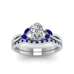 Load image into Gallery viewer, oval-shaped-twisted-diamond-bridal-set-with-blue-sapphire-in-14K-white-gold-FD8300OVGSABL-NL-WG.jpg
