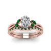 Load image into Gallery viewer, oval-shaped-twisted-diamond-bridal-set-with-emerald-in-14K-rose-gold-FD8300OVGEMGR-NL-RG.jpg