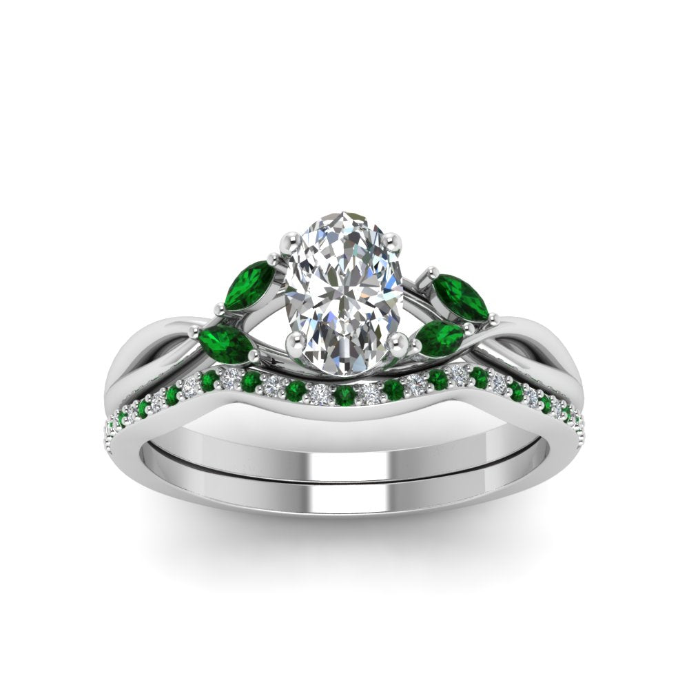 oval-shaped-twisted-diamond-bridal-set-with-emerald-in-14K-white-gold-FD8300OVGEMGR-NL-WG.jpg