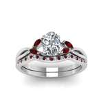 Load image into Gallery viewer, oval-shaped-twisted-diamond-bridal-set-with-ruby-in-14K-white-gold-FD8300OVGRUDR-NL-WG.jpg
