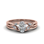 Load image into Gallery viewer, oval-shaped-twisted-diamond-ring-with-matching-curved-band-in-14K-rose-gold-FD8300OV-NL-RG.jpg
