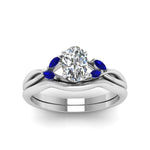 Load image into Gallery viewer, oval-shaped-twisted-diamond-ring-with-matching-curved-band-with-blue-sapphire-in-14K-white-gold-FD8300OVGSABL-NL-WG.jpg
