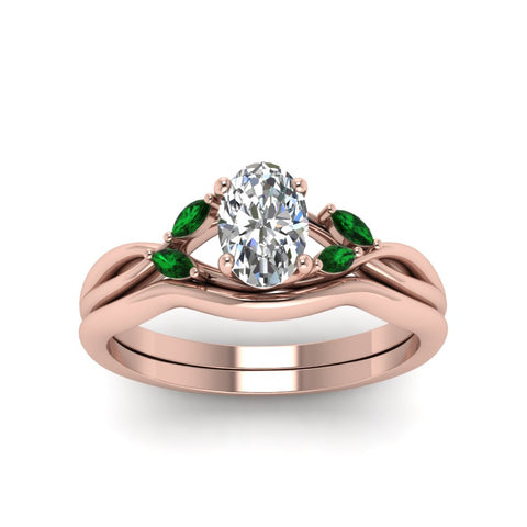 oval-shaped-twisted-diamond-ring-with-matching-curved-band-with-emerlad-in-14K-rose-gold-FD8300OVGEMGR-NL-RG.jpg
