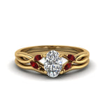 Load image into Gallery viewer, oval-shaped-twisted-diamond-ring-with-matching-curved-band-with-ruby-in-14K-yellow-gold-FD8300OVGRUDR-NL-YG.jpg
