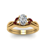 Load image into Gallery viewer, oval-shaped-twisted-diamond-ring-with-matching-curved-band-with-ruby-in-14K-yellow-gold-FD8300OVGRUDR-NL-YG.jpg
