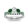 Load image into Gallery viewer, oval-shaped-twisted-floral-prong-emerald-wedding-set-in-white-gold-FD10257OVGEMGR-ANGLE5-NL-WG?v=1756360022