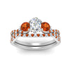 Load image into Gallery viewer, oval-shaped-twisted-floral-prong-orange-sapphire-wedding-set-in-white-gold-FD10257OVGSAOR-ANGLE5-NL-WG_f0986a45-4651-45be-9e1b-edeaa20fec22?v=1756360148